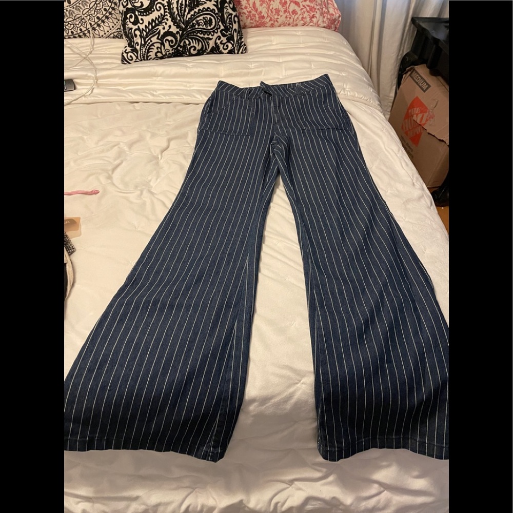 Forever 21 pinstripe flare pants